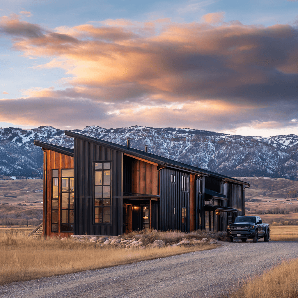 Custom post-frame building in Montana