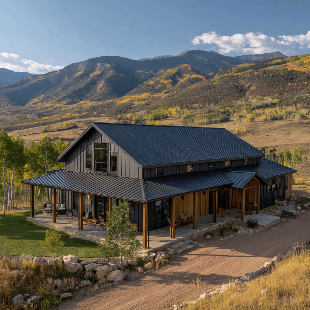 Custom post-frame building on Colorado's Front Range